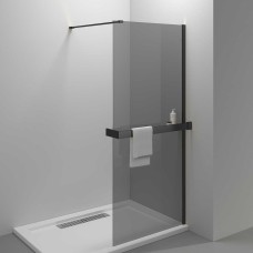 Душевая перегородка Vincea Walk-In HR 100х200 VSW-4HR100CGB черный, стекло тонированное