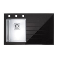 Кухонная мойка Alveus Crystalix 10 черная 86x54 левая