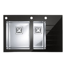 Кухонная мойка Alveus Crystalix 20 черное 86x54 левая