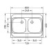 Кухонная мойка Alveus Primal 020N-NGI 80x60