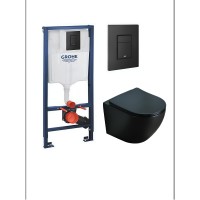 АКЦИЯ!!! Инсталляция Grohe Rapid SL 38811KF0+ Подвесной унитаз Azario Grado AZ0046MB